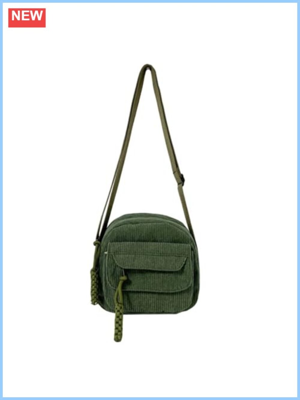 Corduroy Crossbody Bag Small Cute Handbag Adjustable Strap